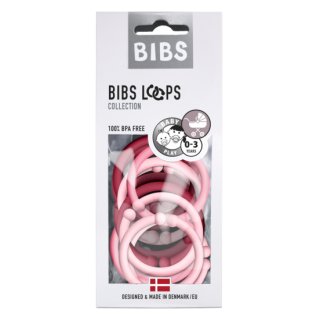 BIBS Loops Baby Pink/Coral/Ruby