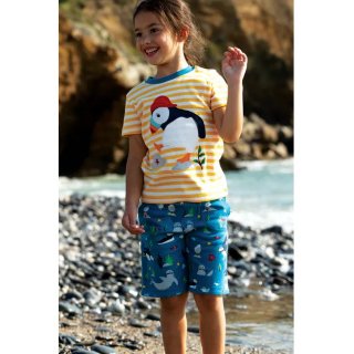 Frugi The National Trust Sid Applique T-Shirt Puffin